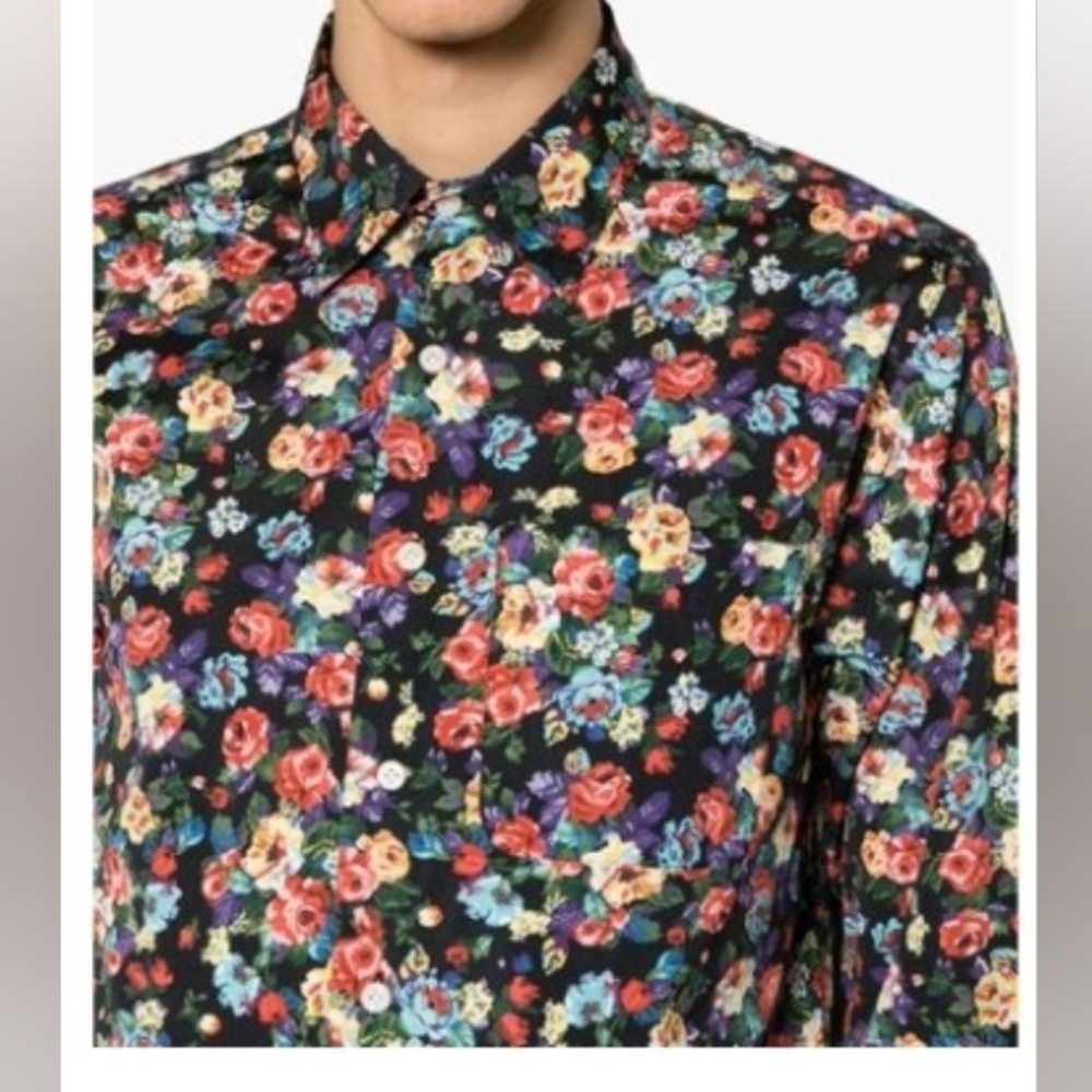 Noah,the Cure Collab Floral Black Shirt